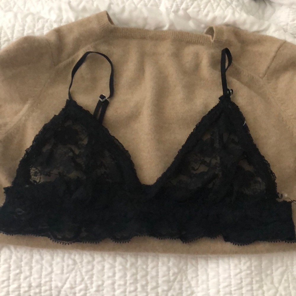 Black lace bralette